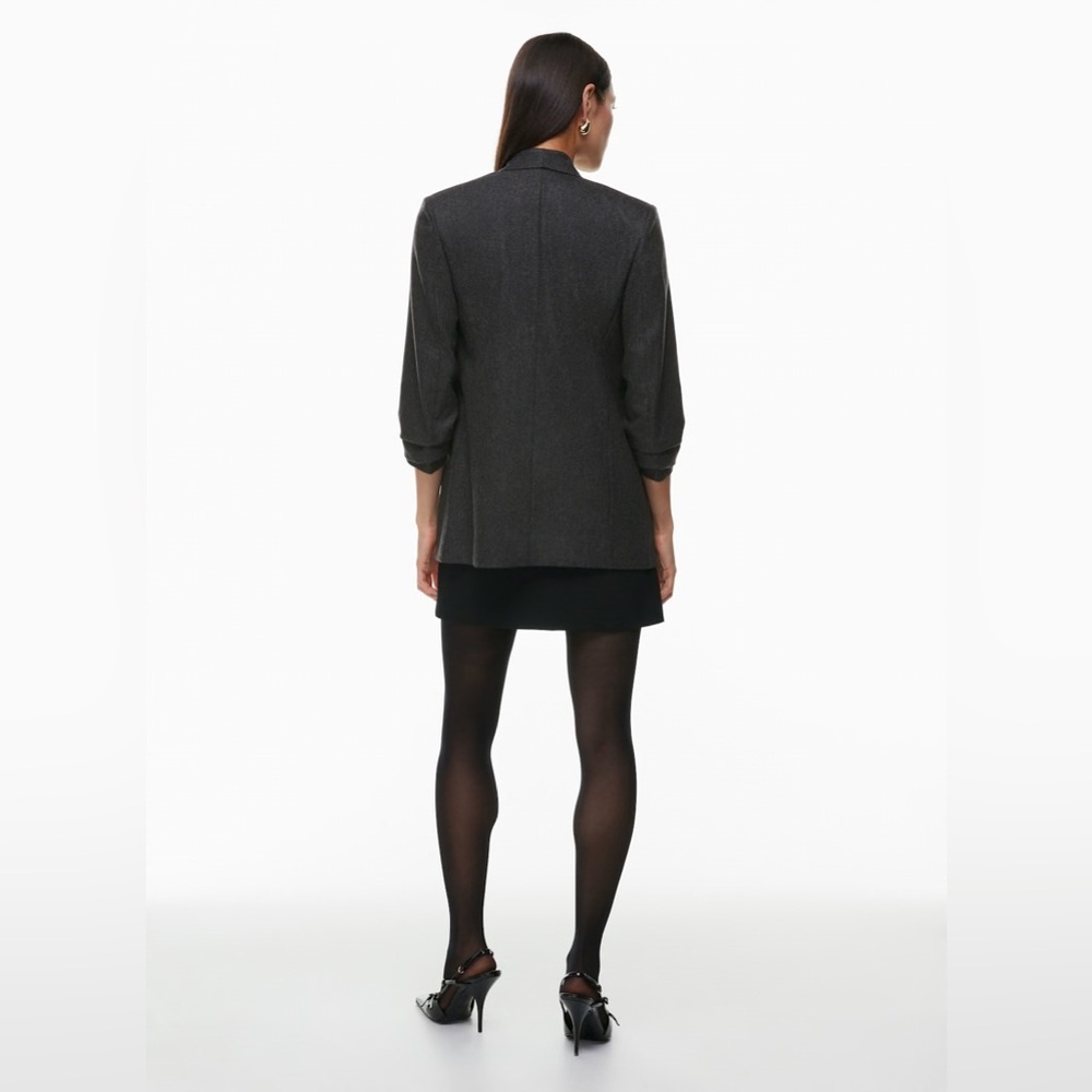 Aritzia Babaton New Power Blazer Wool-Cashmere Open Front Charcoal Grey Size 00 - Picture 5 of 10